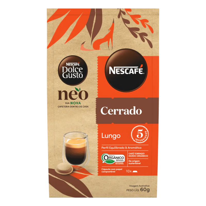 NEO Lungo Cerrado Orgânico 10 Cápsulas